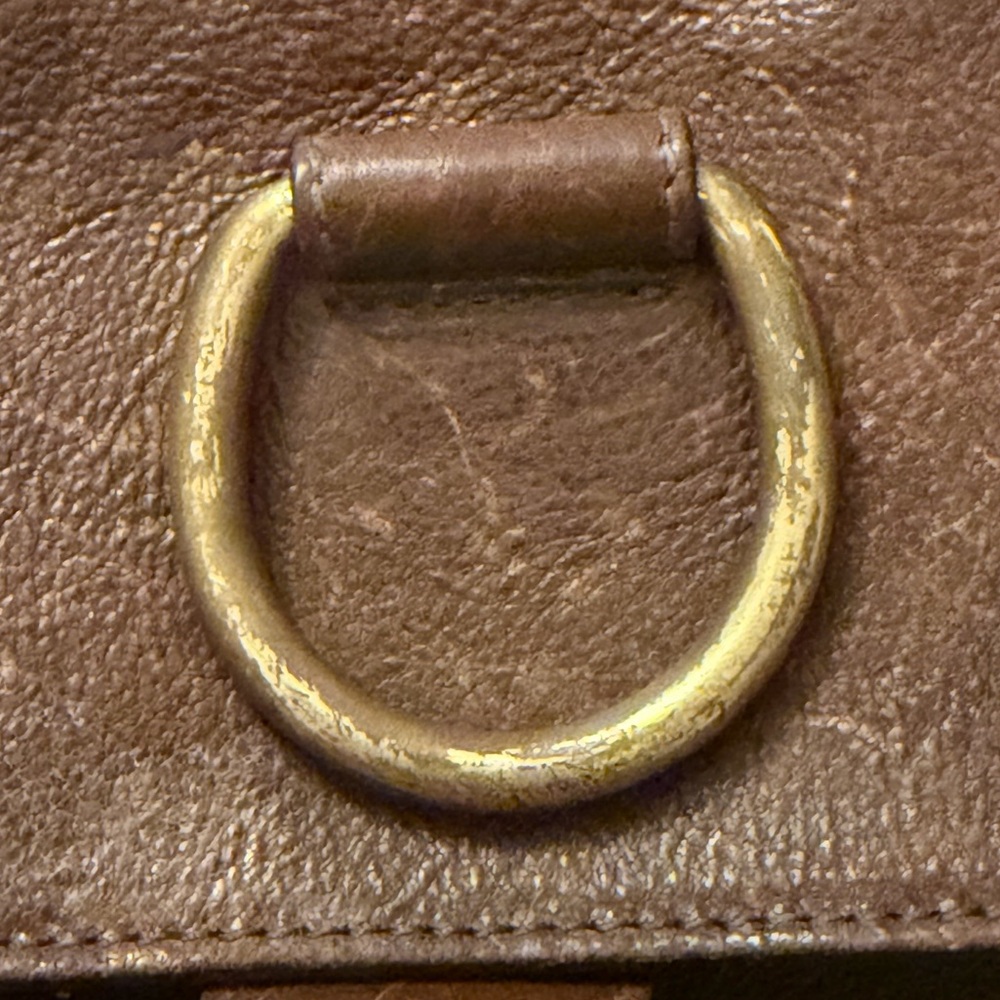 IL BISONTE VINTAGE LEATHER BAG Natural Patina ITALY Brown FAST SHIPPING 3346-4 - Picture 12 of 16